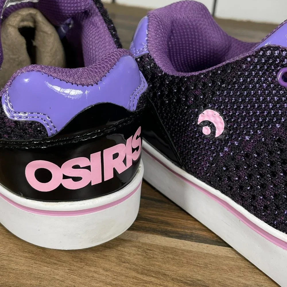 Osiris Coletta Youth Girl's Size 1 Shoes Purple Mesh Low Top Skater Sneakers